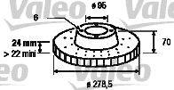 Тормозной диск VALEO 186210