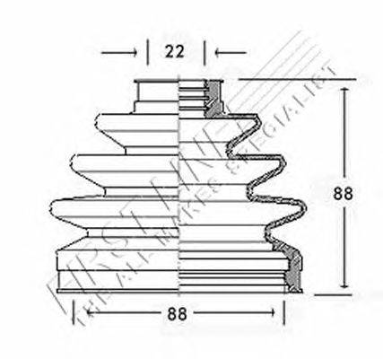 Пыльник, приводной вал FIRST LINE FCB2232