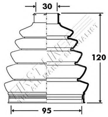 Пыльник, приводной вал FIRST LINE FCB2393