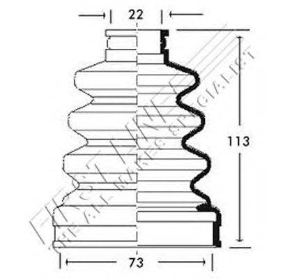 Пыльник, приводной вал FIRST LINE FCB2709