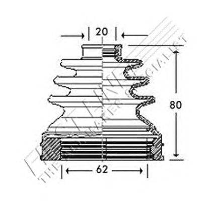Пыльник, приводной вал FIRST LINE FCB2786