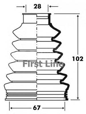 Пыльник, приводной вал FIRST LINE FCB2830