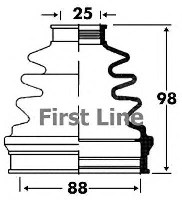 Пыльник, приводной вал FIRST LINE FCB2849