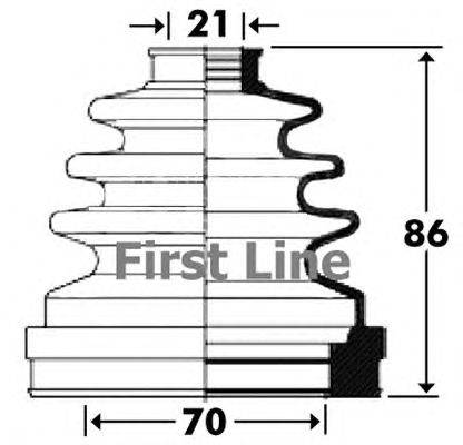 Пыльник, приводной вал FIRST LINE FCB2899