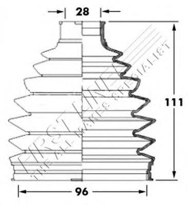 Пыльник, приводной вал FIRST LINE FCB6032
