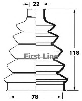 Пыльник, приводной вал FIRST LINE FCB6060