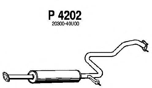 Средний глушитель выхлопных газов FENNO 4202