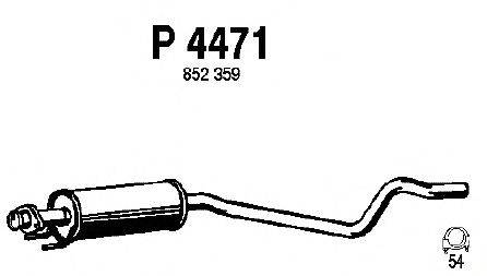 Средний глушитель выхлопных газов FENNO P4471