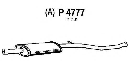 Средний глушитель выхлопных газов FENNO P4777