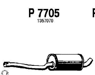 Средний глушитель выхлопных газов FENNO P7705