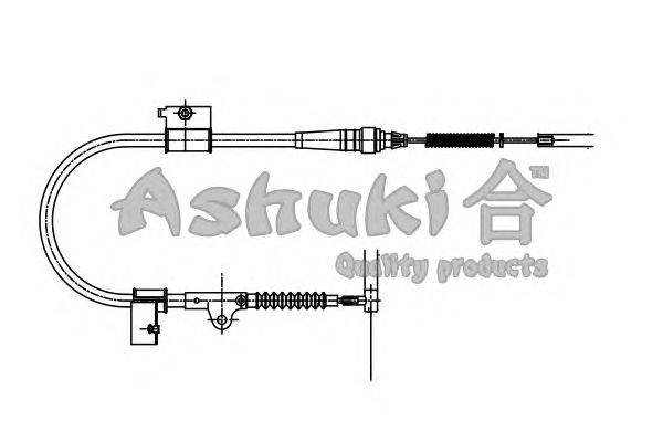 Трос, стояночная тормозная система ASHUKI N080-33
