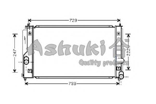 Радиатор, охлаждение двигателя ASHUKI T551-15