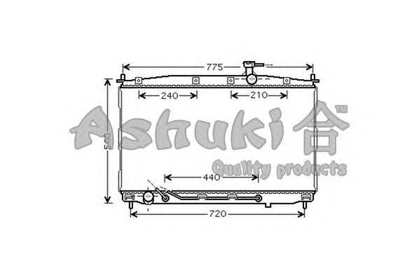 Радиатор, охлаждение двигателя ASHUKI Y550-21