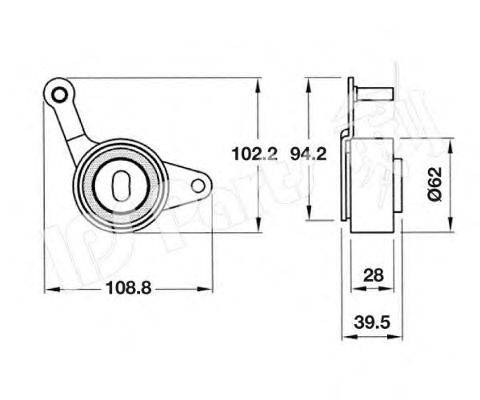 Устройство для натяжения ремня, ремень ГРМ IPS Parts ITB-6919