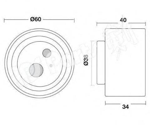 Устройство для натяжения ремня, ремень ГРМ IPS Parts ITB-6K09