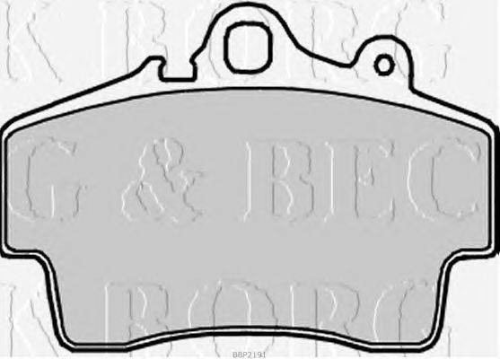 Комплект тормозных колодок, дисковый тормоз BORG & BECK BBP2191