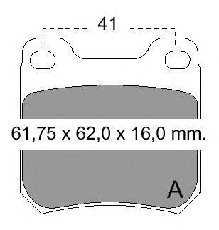 Комплект тормозных колодок, дисковый тормоз VEMA 833891