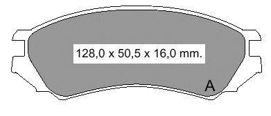 Комплект тормозных колодок, дисковый тормоз NISSAN 4106072J25