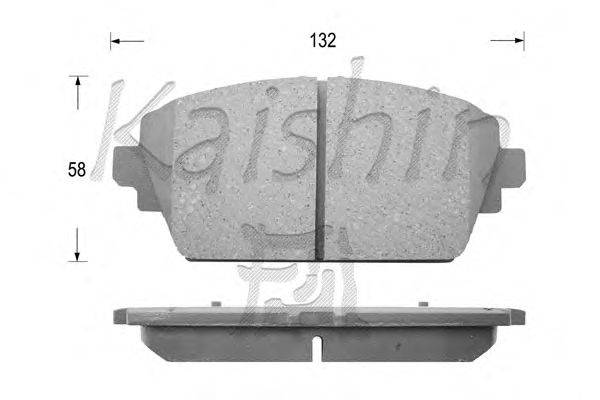 Комплект тормозных колодок, дисковый тормоз KAISHIN D1247