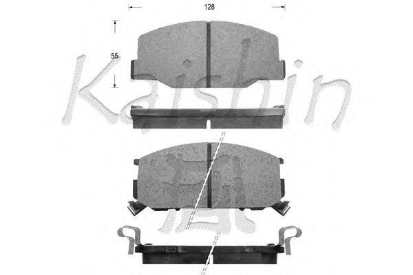 Комплект тормозных колодок, дисковый тормоз KAISHIN D2142