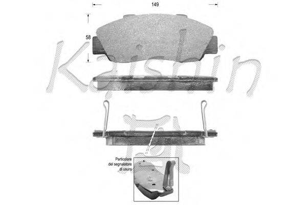 Комплект тормозных колодок, дисковый тормоз KAISHIN D5060