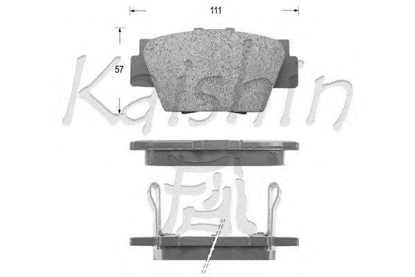 Комплект тормозных колодок, дисковый тормоз KAISHIN D5063