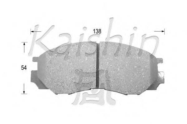 Комплект тормозных колодок, дисковый тормоз KAISHIN D6081