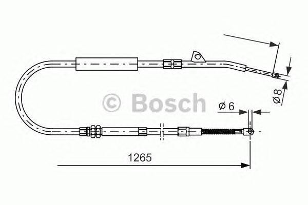 Трос, стояночная тормозная система BOSCH 1 987 477 533