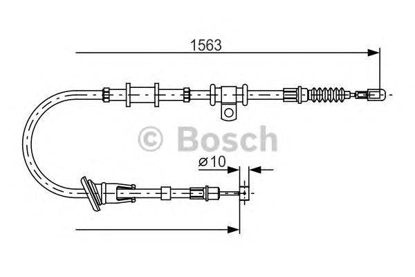 Трос, стояночная тормозная система BOSCH BC958