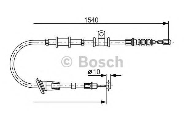 Трос, стояночная тормозная система BOSCH BC959