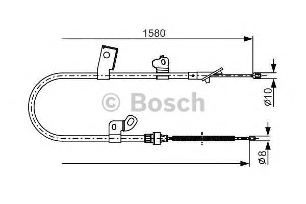 Трос, стояночная тормозная система BOSCH 1987482155