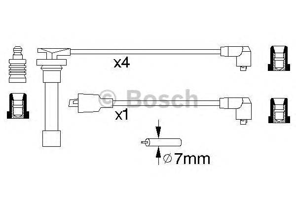 Комплект проводов зажигания BOSCH 0986356728