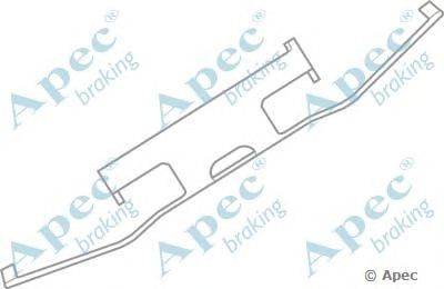 Комплектующие, тормозные колодки APEC braking KIT521