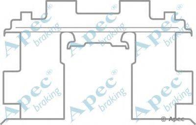Комплектующие, тормозные колодки APEC braking KIT530
