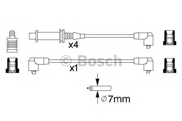 Комплект проводов зажигания BOSCH 0 986 356 825