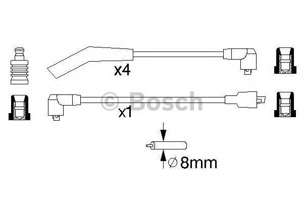 Комплект проводов зажигания BOSCH 0 986 356 963