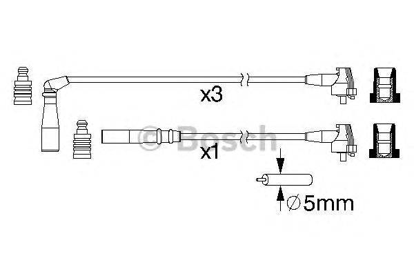 Комплект проводов зажигания BOSCH B206