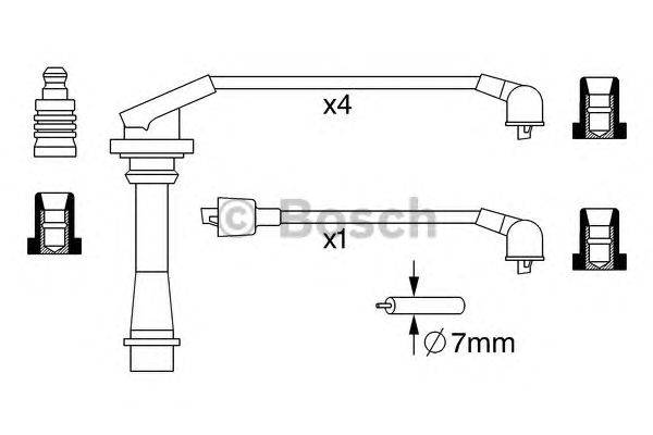 Комплект проводов зажигания BOSCH 0986357277