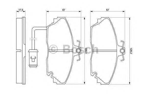 Комплект тормозных колодок, дисковый тормоз BOSCH 21246