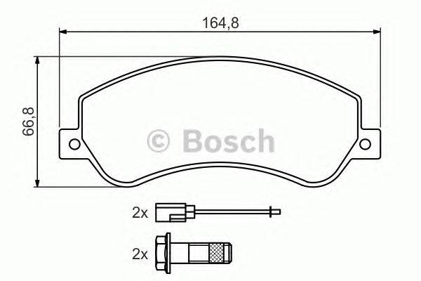 Комплект тормозных колодок, дисковый тормоз BOSCH 0986494170