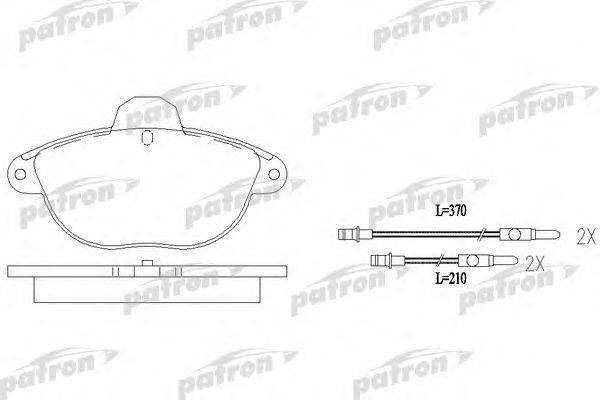 Комплект тормозных колодок, дисковый тормоз PATRON PBP1069