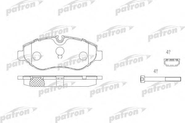 Комплект тормозных колодок, дисковый тормоз PATRON PBP1778