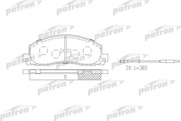 Комплект тормозных колодок, дисковый тормоз PATRON PBP414