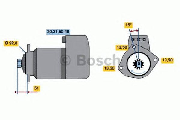 Стартер BOSCH 0 001 416 010