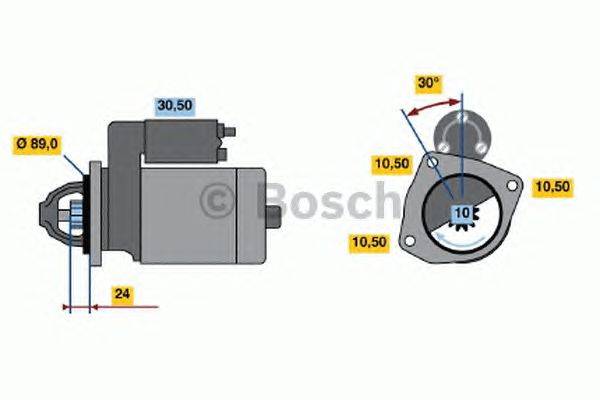 Стартер BOSCH 0 986 011 110