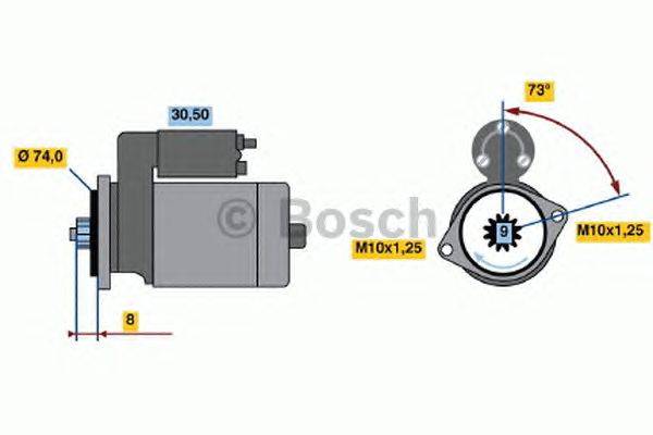 Стартер BOSCH 0 986 015 001