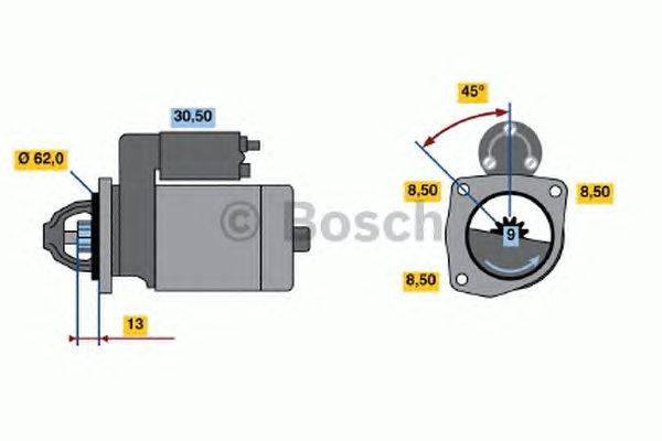 Стартер BOSCH 0 986 015 551