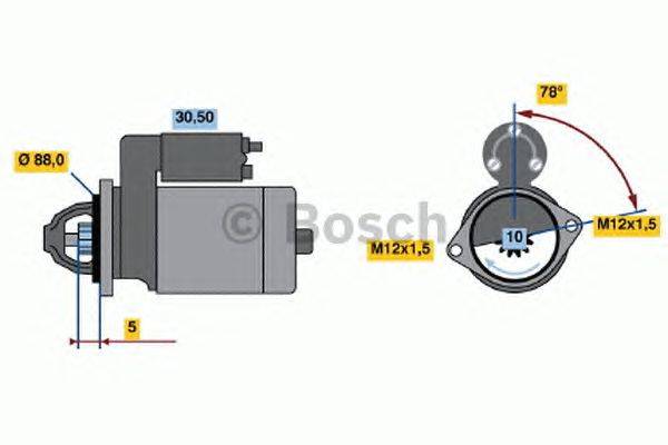 Стартер BOSCH 0 986 020 521