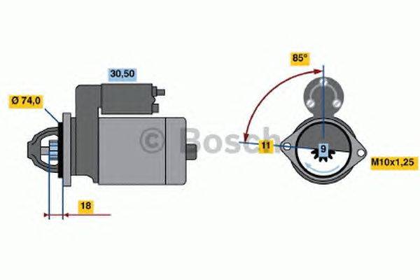 Стартер BOSCH 0986020551