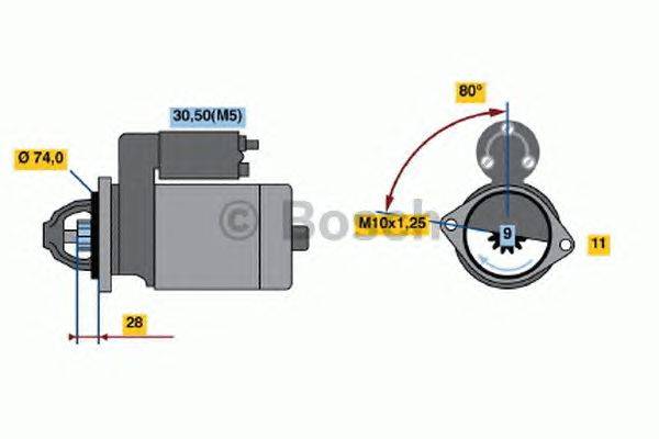 Стартер BOSCH 0 986 021 550